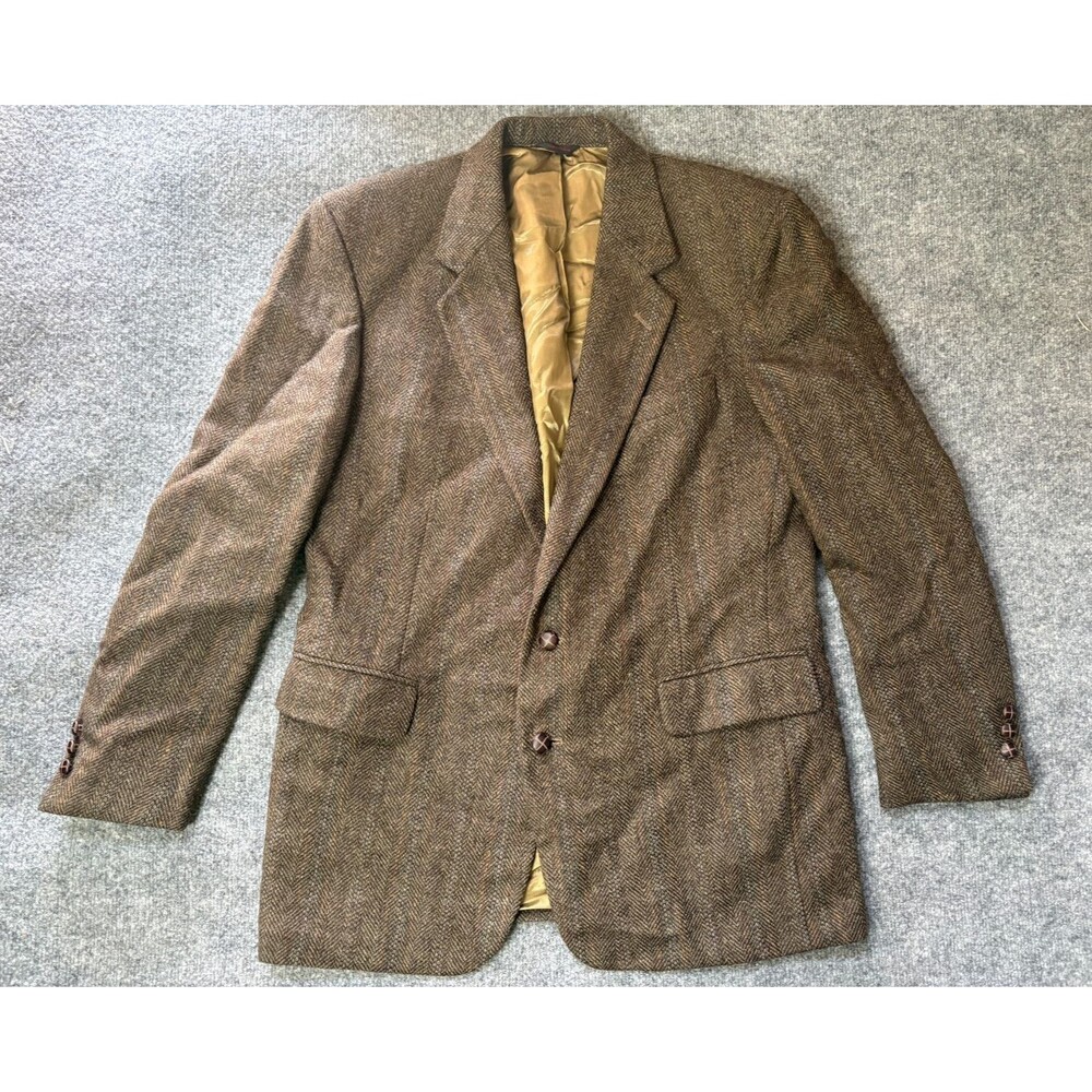 Christopher Hayes Sport Coat Mens 44R Two Buttons Brown Blazer Jacket Minimalist